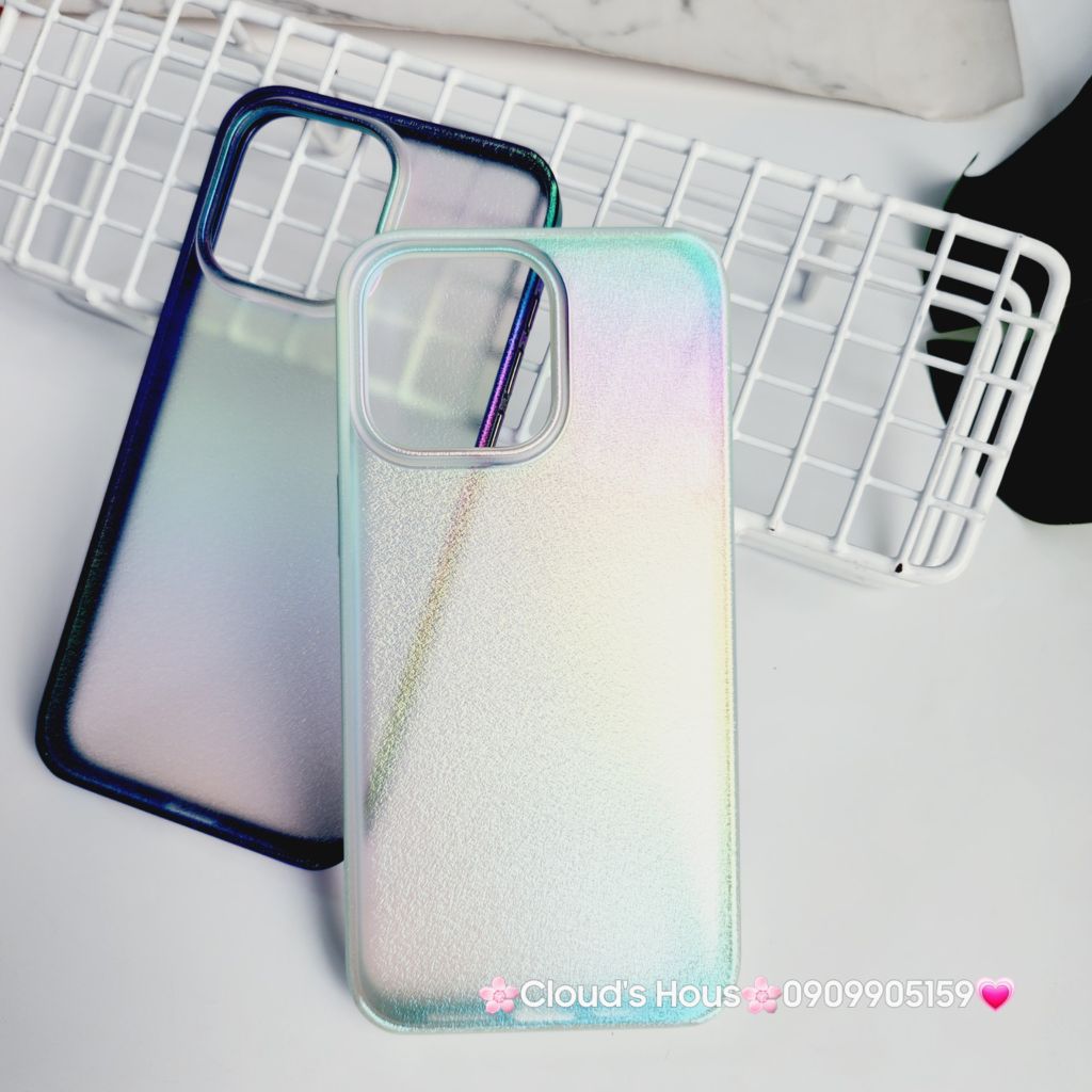 Case Ốp điện thoại iPhone X&M Trong viền hologram bóng iPhone 14Promax/ 15Promax (5 mẫu)