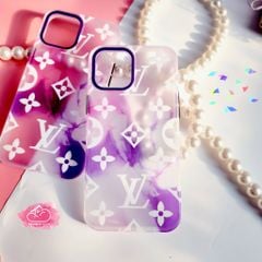 CASE IPHONE NHÁM HOLOGRAM màu tím LV Sang Chảnh