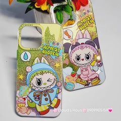 Case Ốp điện thoại iPhone Likgus Labubu Xanh lá Bling Hologram iPhone 12/13/14/15/Pro/Promax