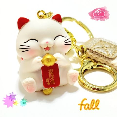 Móc khoá Mèo May Mắn Mập Ú Meow - Dây vải - TẾT