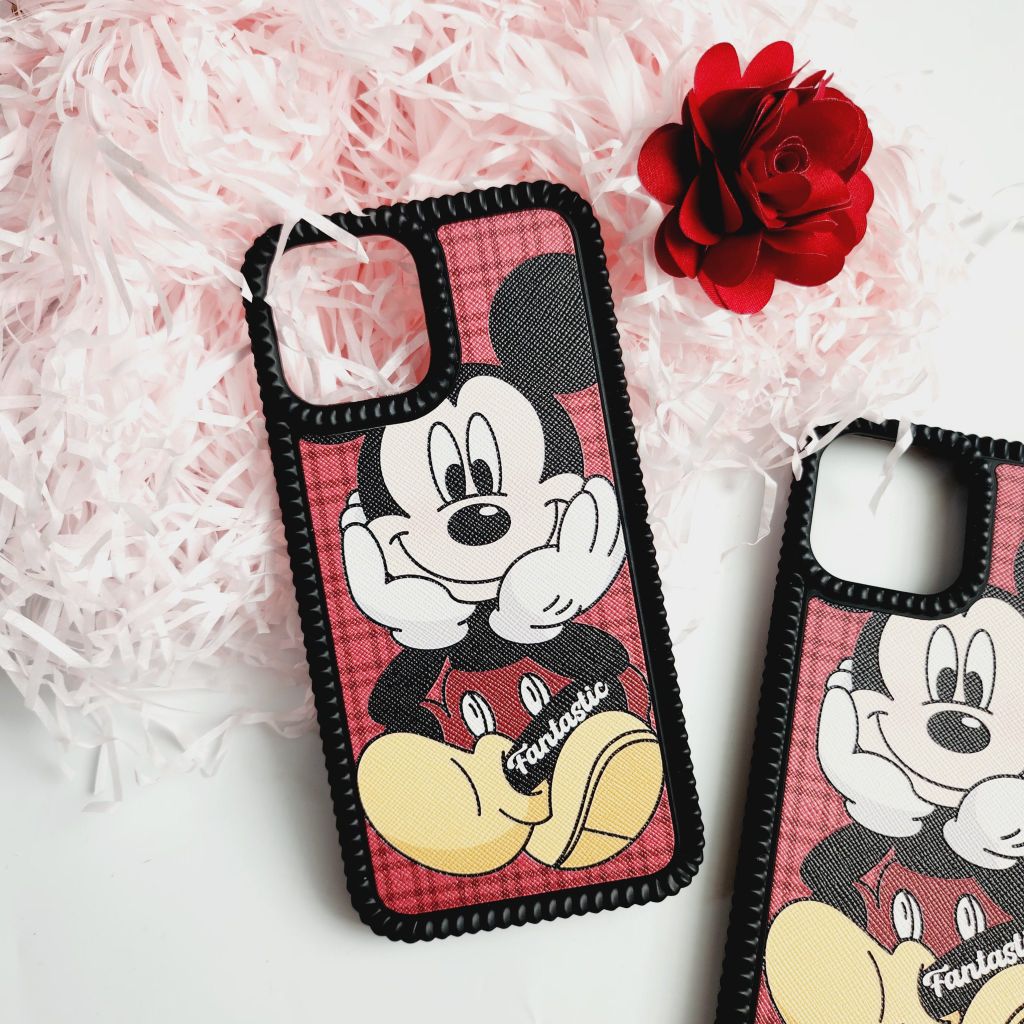 CASE IPHONE NHÁM DA Mickey  SIÊU KUTE Viền răng cưa