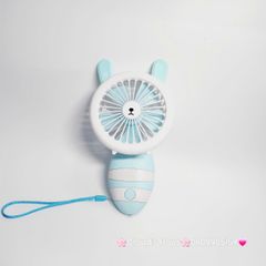 Quạt Cầm Tay Mini Thân Sọc Tai Gấu Tai Thỏ Tai Mèo