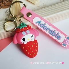 Móc Khoá Kuromi & Melody dây Sakura Adorable