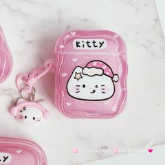 Cover Case Vỏ bảo vệ Airpod Mèo Kitty phao gợn sóng phao gợn sóng Airpod 1/2/3/Pro/Pro2