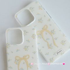 Case Ốp điện thoại iPhone Nơ Vàng Hoa nhí iPhone 12/13/14/15/16/Pro/Promax