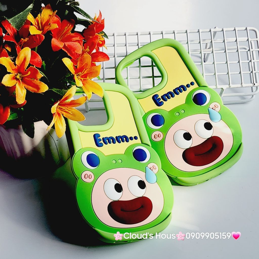 Case Ốp điện thoại iPhone Su dẻo Cosplay Ếch Emm.. iPhone 11/12/13/14/15/Pro/Promax