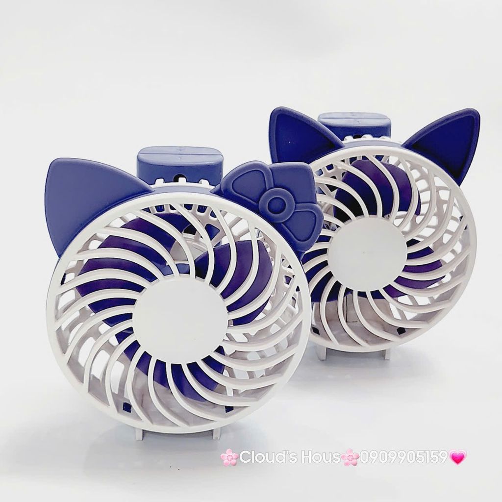 Quạt Cầm Tay - Để Bàn Tai Mèo Gập Được Đầu