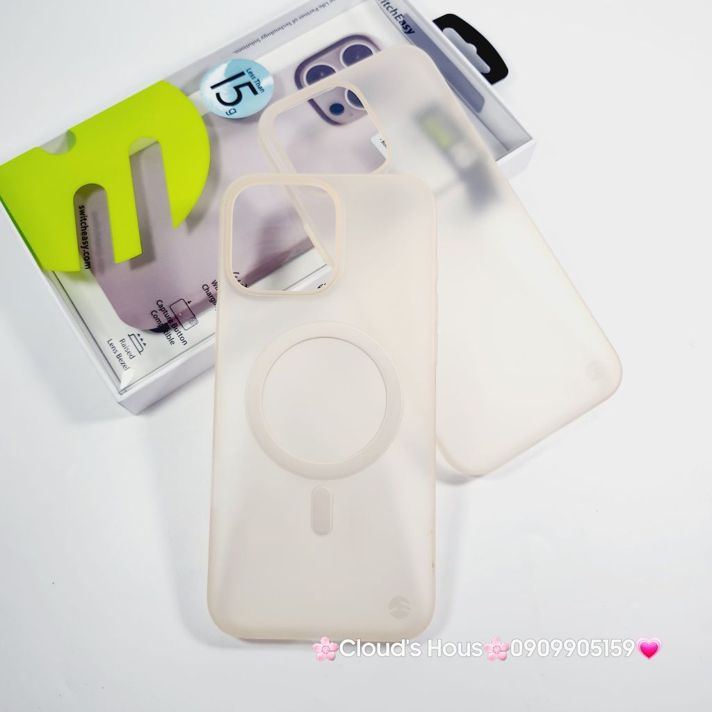 Case Ốp điện thoại iPhone Switcheasy Ultra Slim Nhám Lụa Siêu Mỏng Magsafe 0.35mm 16/Plus/Pro/Promax