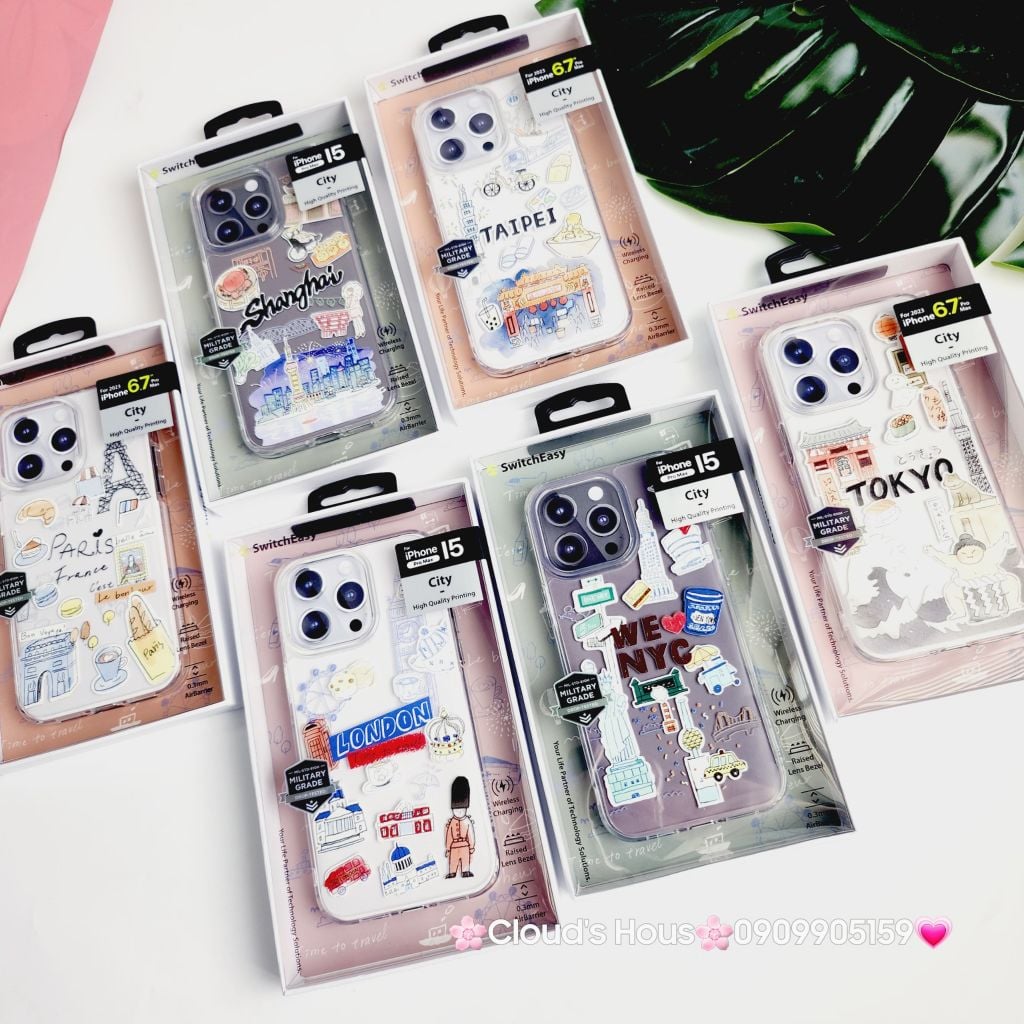 Case Ốp điện thoại iPhone Switcheasy Chính Hãng Trong Stickers Du Lịch iPhone 15Promax