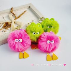 Móc Khóa Cục Bông Monster Tức Giận Chân Vịt