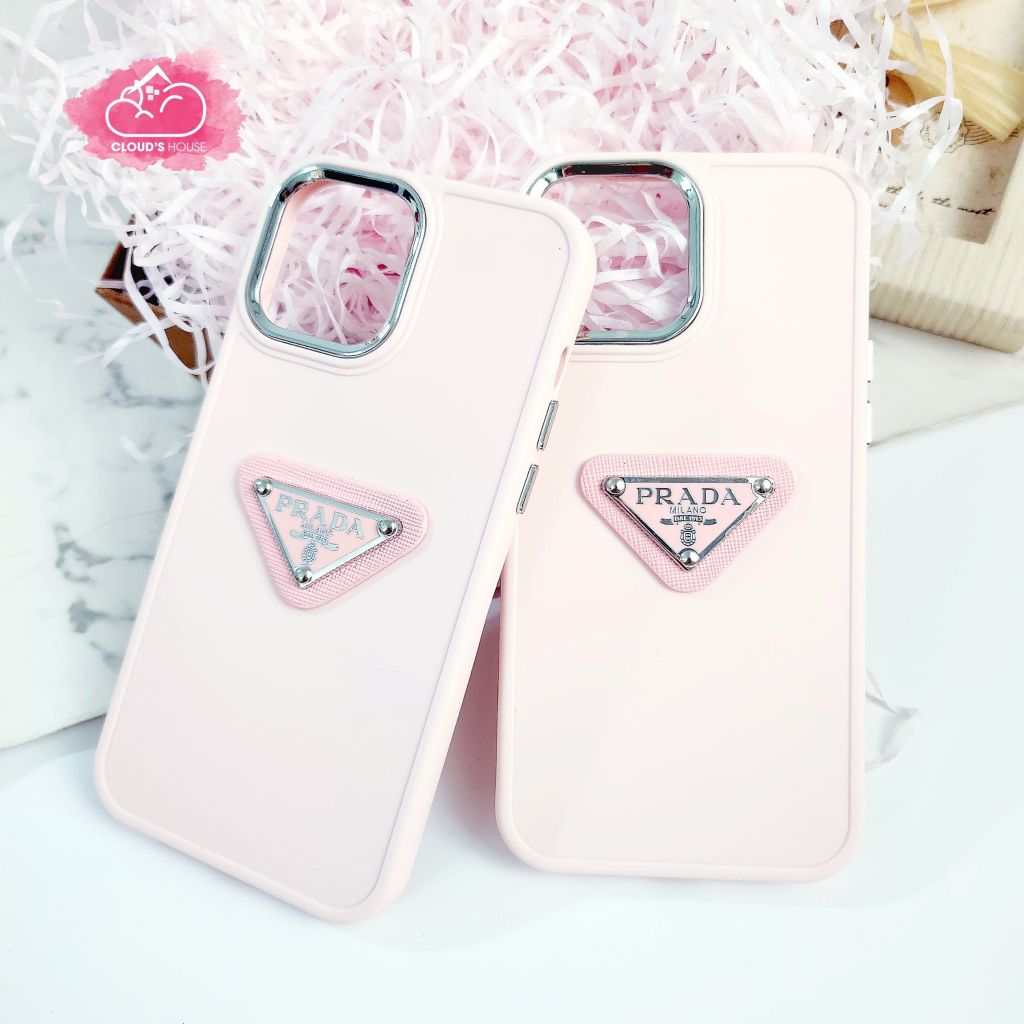 Case Ốp điện thoại iPhone Prada hồng tiểu thư sang chảnh iPhone 11/12/13/14/Pro/Promax
