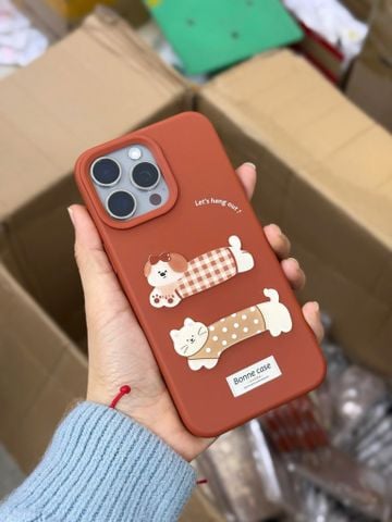 Case Ốp điện thoại iPhone icon CHÓ Đỏ Đô BONNE CASE iPhone 12/13/14/15/16/Pro/Promax