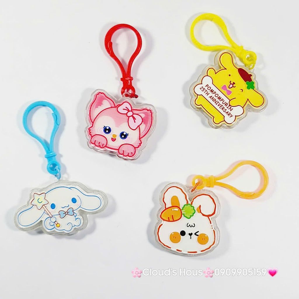 Móc Khóa Charm Mini Dễ Thương (có đèn)