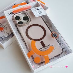 Case Ốp điện thoại iPhone HD CASE LƯNG TRONG VIỀN ĐÍNH ĐÁ CAMERA Magsafe Trong Chống Shock iPhone 16Promax(LUXURY CASE)