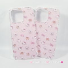 Case Ốp điện thoại iPhone Hello Kitty Nền Hồng PopSocket iPhone 12/13/14/15/16/Pro/Promax