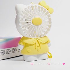 Mini Fan - Quạt Cầm Tay Hello Kitty Mặc Váy siêu kute
