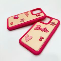 Case Ốp điện thoại iPhone Phao Viền Hồng Barbie & Celin icon nổi bánh bèo iPhone 11/12/13/14/15/Pro/Promax