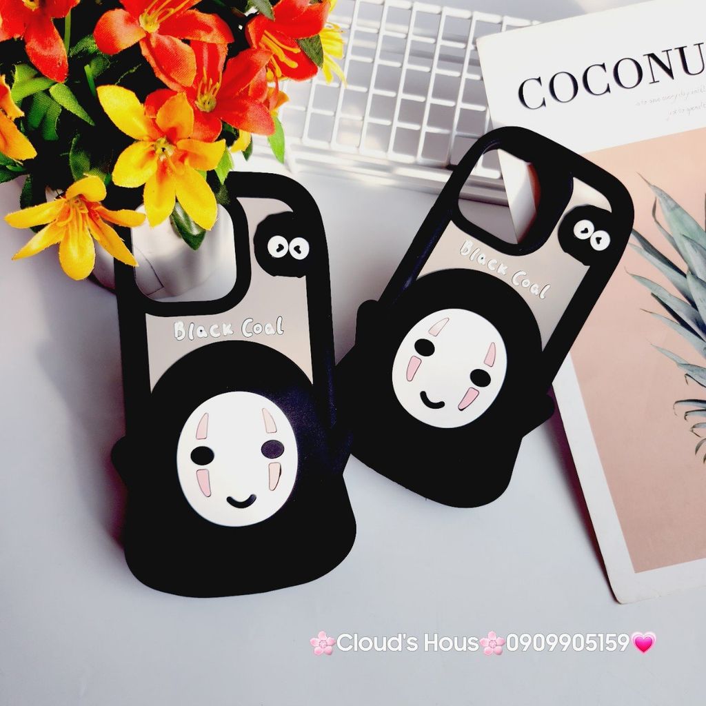 Case Ốp điện thoại iPhone Su dẻo Vô Diện 3D Nổi Black Cool iPhone 11/12/13/14/15/Pro/Promax