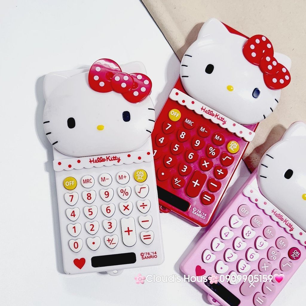 Máy Tính Hello Kitty Mini Cầm Tay (3 màu) - kèm dây charm KT966