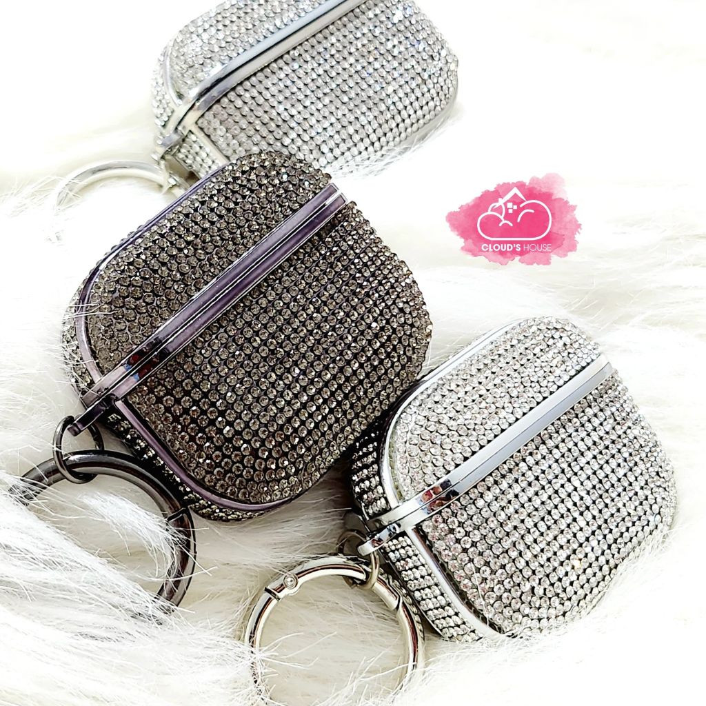 Cover Case Vỏ bảo vệ Airpod Đính đá Đen huyền bí Airpod 1/2/3/Pro/Pro2