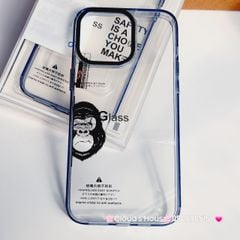 Case Ốp điện thoại iPhone Likgus Kính Trong KingKong viền màu Camera iPhone 15/16/Pro/Plus/Promax