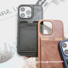 Case Ốp điện thoại iPhone HDD Da Đựng Card Chống dựng iPhone 11/12/13/14/Pro/Promax