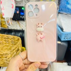 Case ốp điện thoại iPhone Bóng trơn Bò sữa Icon Nổi