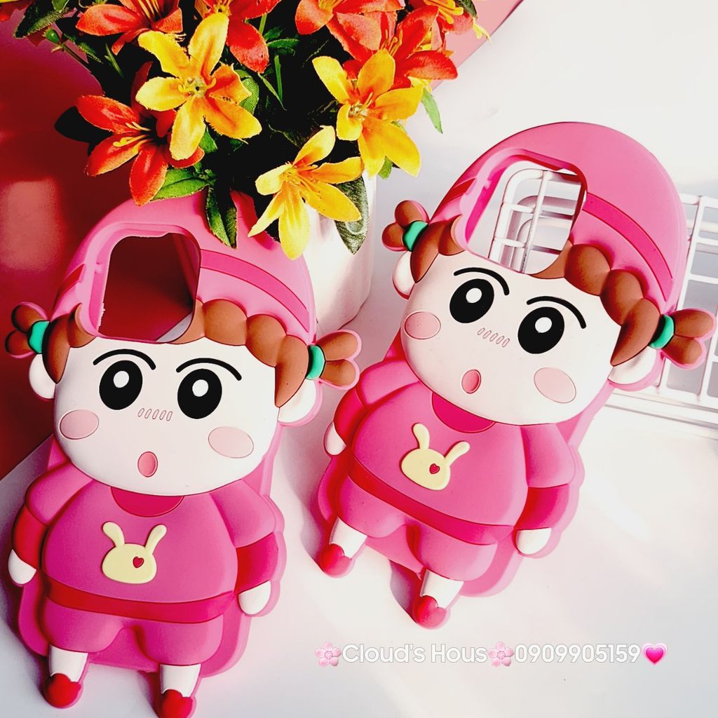 Case Ốp điện thoại iPhone Su dẻo Cô Bé Bút Chì Đồ Hồng iPhone 6P/7P/8P/X/Xs/XSMax/11/12/13/14/15/Pro/Promax