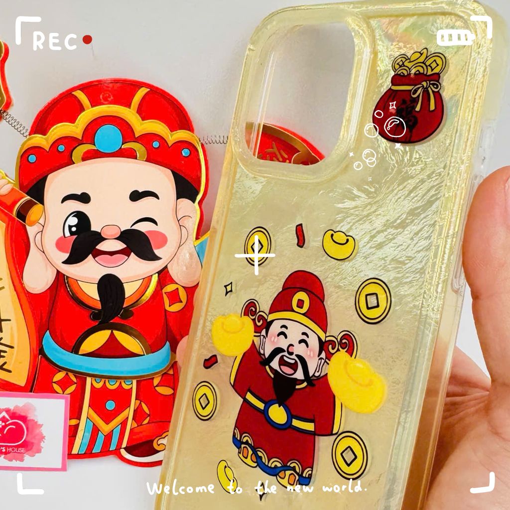 Case Ốp điện thoại iPhone Thần tài Vàng Ánh Hologram iPhone 11/12/13/14/15/Plus/Pro/Promax - TẾT