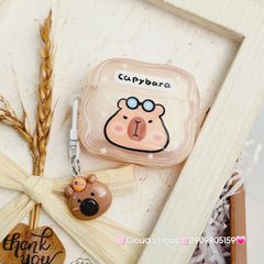 Cover Case Vỏ bảo vệ Airpod Chuột Capybara phao gợn sóng Airpod 1/2/3/Pro/Pro2