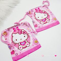 Túi Vải Dây Rút mini Hello Kitty & Doraemon