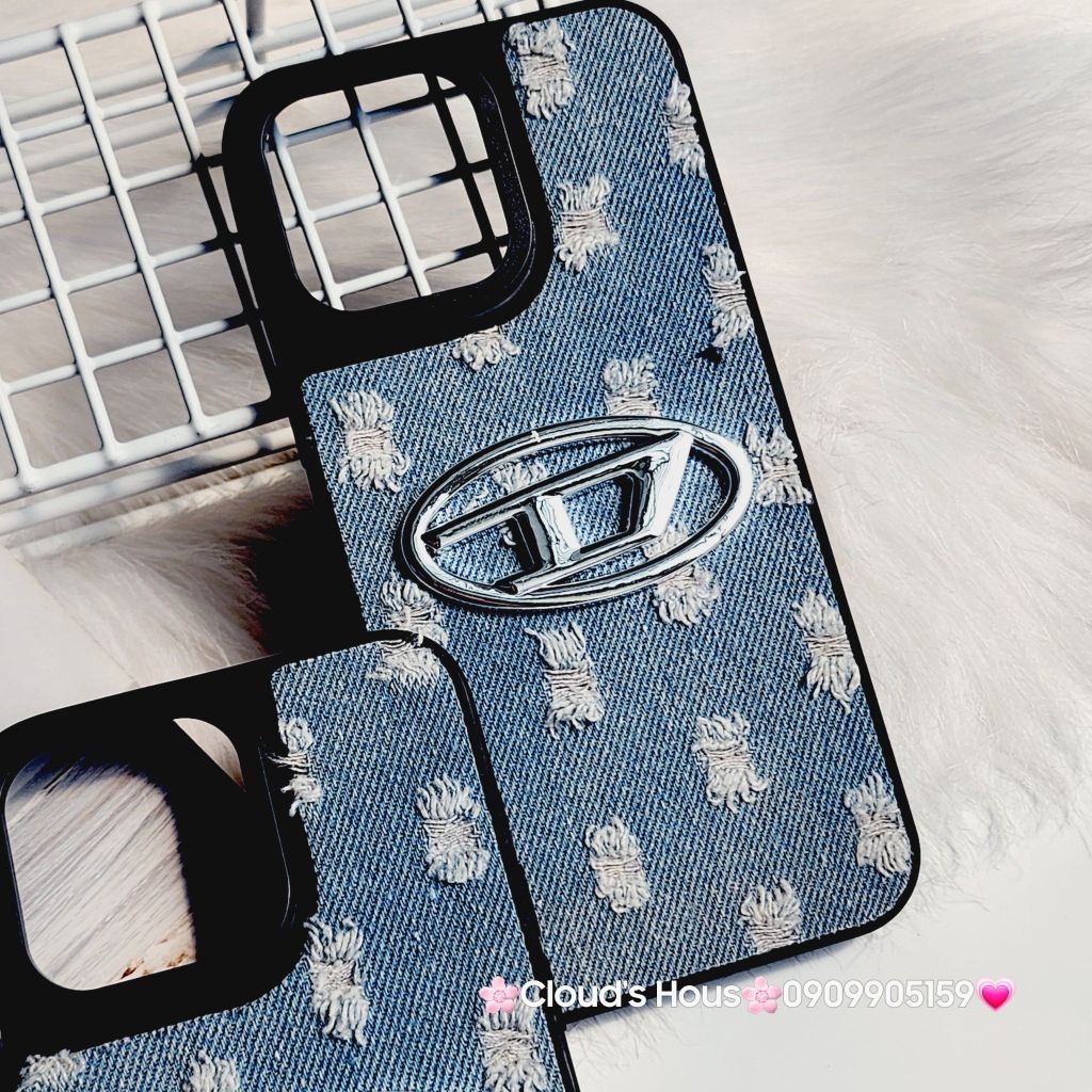 Case Ốp điện thoại iPhone Jeans Diesel Logo chữ D cá tính iPhone 7+/8+/X/Xs/XSMax/11/12/13/14/15/Pro/Promax