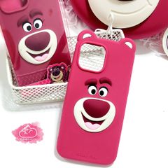 Case Ốp điện thoại iPhone Gấu dâu Lotso Su dẻo 3D Nổi Chính hãng Disney iPhone 12/13/14/Pro/Promax