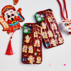 Case Ốp điện thoại iPhone Rồng nhám gợn sóng iPhone 11/12/13/14/15/Pro/Promax TẾT