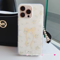 Case Ốp điện thoại iPhone Nơ Vàng Hoa nhí iPhone 12/13/14/15/16/Pro/Promax
