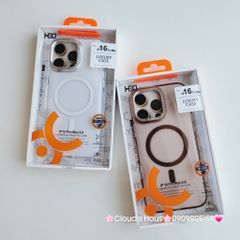 Case Ốp điện thoại iPhone HD CASE CHỐNG DỰNG LƯNG NHÁM CAMERA Magsafe Trong Chống Shock iPhone 16Promax(LUXURY CASE)