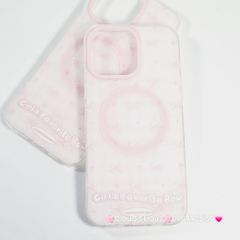 Case Ốp điện thoại iPhone Magsafe Nền Hồng Nơ Hồng Girl's Favorite Bow ZoozooCase iPhone 12/13/14/15/16/Pro/Promax
