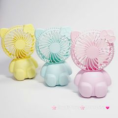 Mini Fan - Quạt Cầm Tay - Để Bàn Hello Kitty Ngồi (nhiều màu)