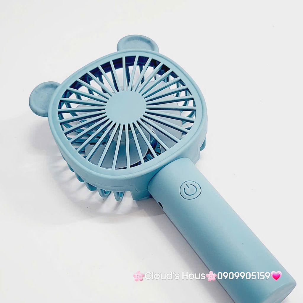 Mini Fan - Quạt Cầm Tay Tai Thú Nhiều Màu ( có đế rời để bàn)
