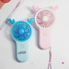 Mini Fan - Quạt Cầm Tay nhiều mẫu Sừng Siêu Kute ( nhiều màu)