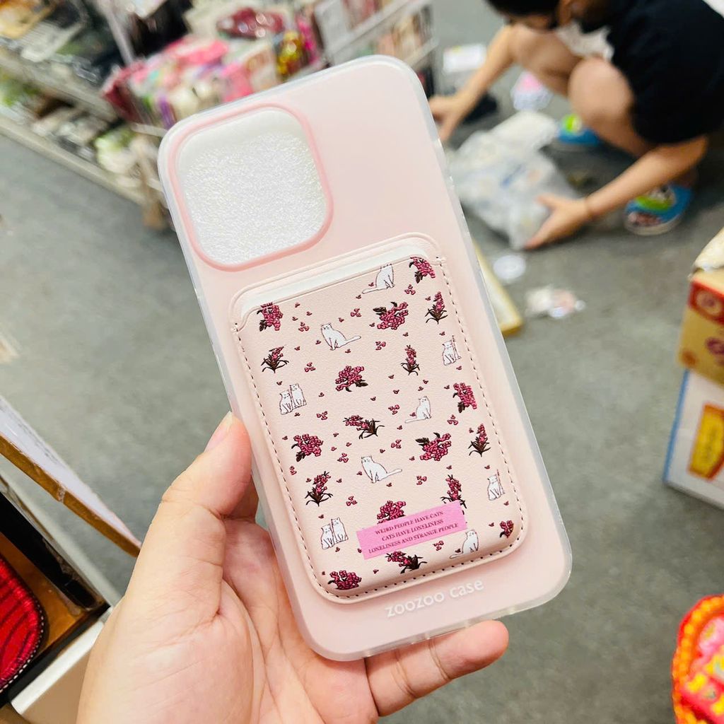 Case Ốp điện thoại iPhone Trong Nhám Magsafe Hồng Pastel Zoozoo Case iPhone 12/13/14/15/16/Pro/Promax