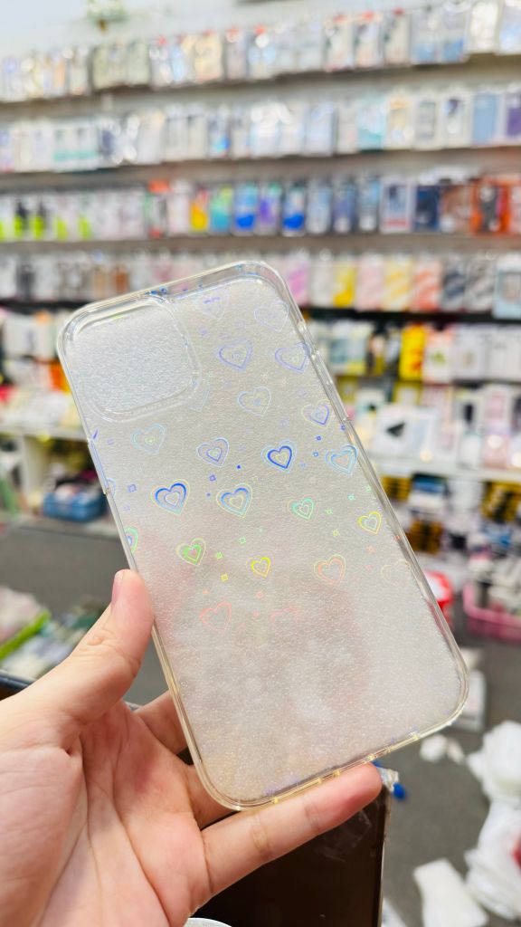 Case Ốp điện thoại iPhone Trong Trái Tim Bling Bling iPhone 11/12/13/14/15/16/Pro/Promax