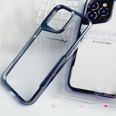 Case Ốp điện thoại iPhone Bolema Trong Nhám Viền Màu iPhone 13/14/15/Pro/Promax ( trong không vàng)