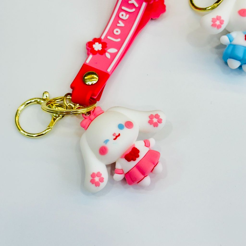 Móc Khóa Thỏ Cinnamoroll Mặc đồ học sinh Lovely