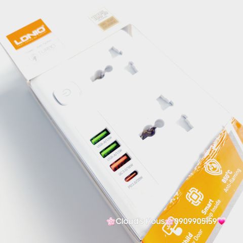Ổ Cắm Điện Đa Năng Chính hãng LDNIO SC5415 2500W (5 cổng AC, 3 cổng USB, 1 cổng Type C PD20W)