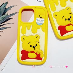Case Ốp điện thoại iPhone Su dẻo Gấu Pooh Mật Ong iPhone 11/12/13/14/15/Pro/Promax