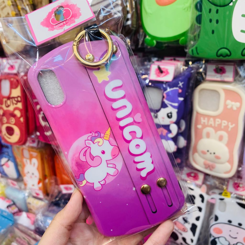 Case Ốp điện thoại iPhone Unicorn chống dựng Bóng trơn iPhone 7+/X/XSm/11/11Promax/12/12Pro/12Promax