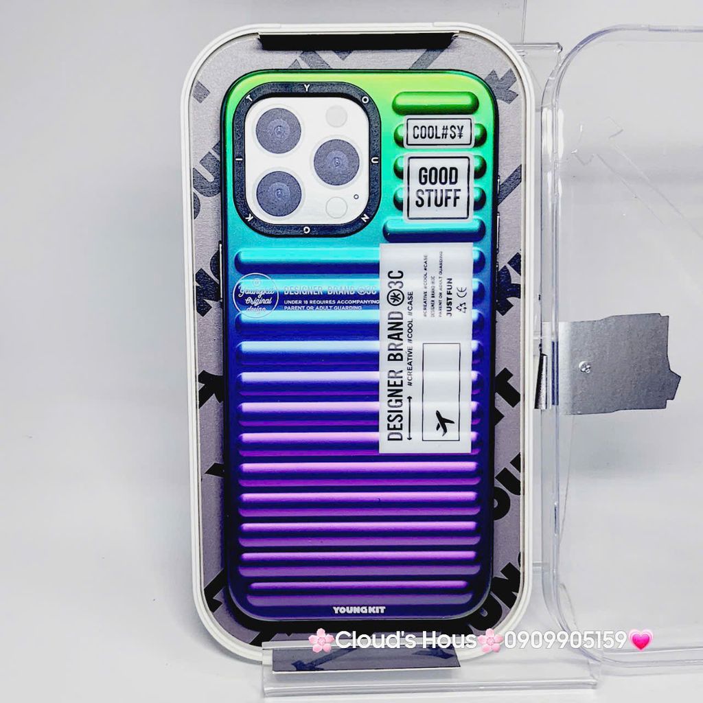 Case Ốp điện thoại iPhone Nhám Sọc ngang Hologram Youngkit chính hãng  iPhone 14/15/Pro/Promax