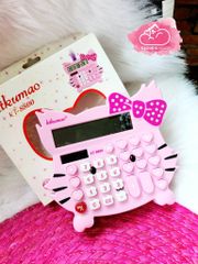 Máy Tính Hello Kitty Màu Hồng Sen Nơ Chấm Bi Ria Mèo Có Chân KT-8800