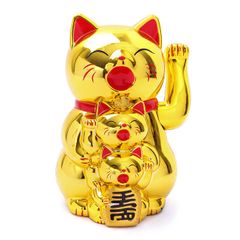 Mèo Thần Tài mẹ cõng con mang may mắn đến mọi nhà